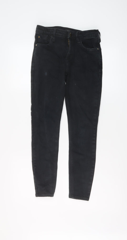 River Island Womens Blue Cotton Skinny Jeans Size 10 L25 in Regular Button