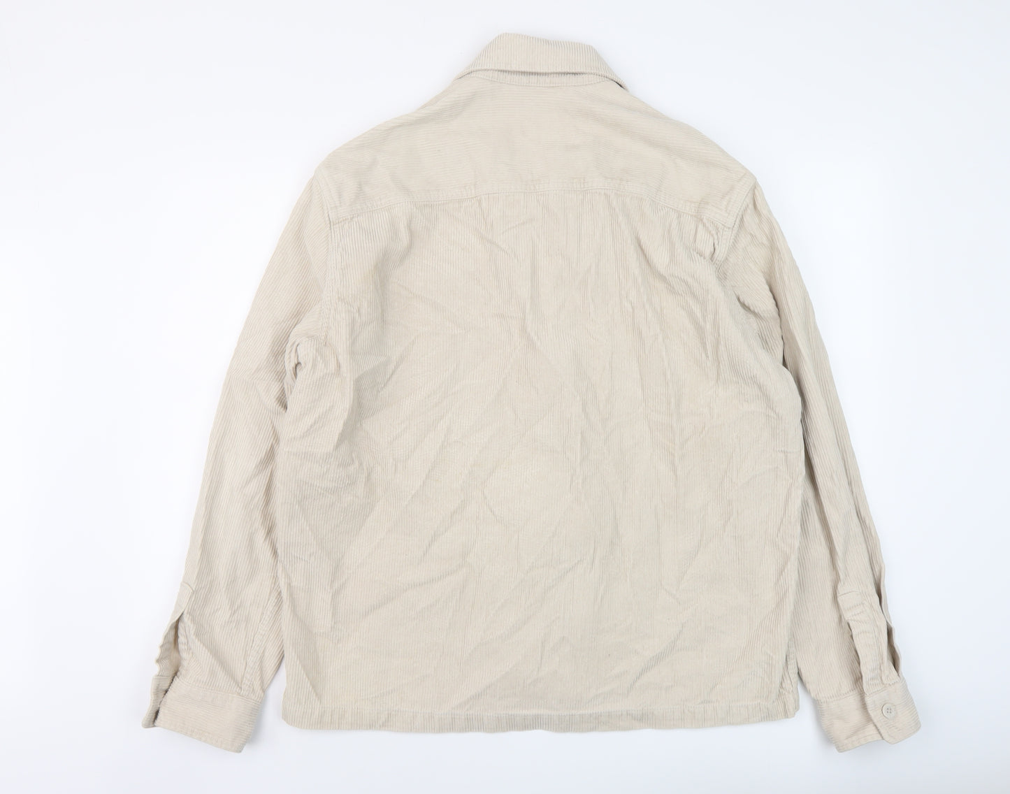 H&M Mens Beige Jacket Size L Zip