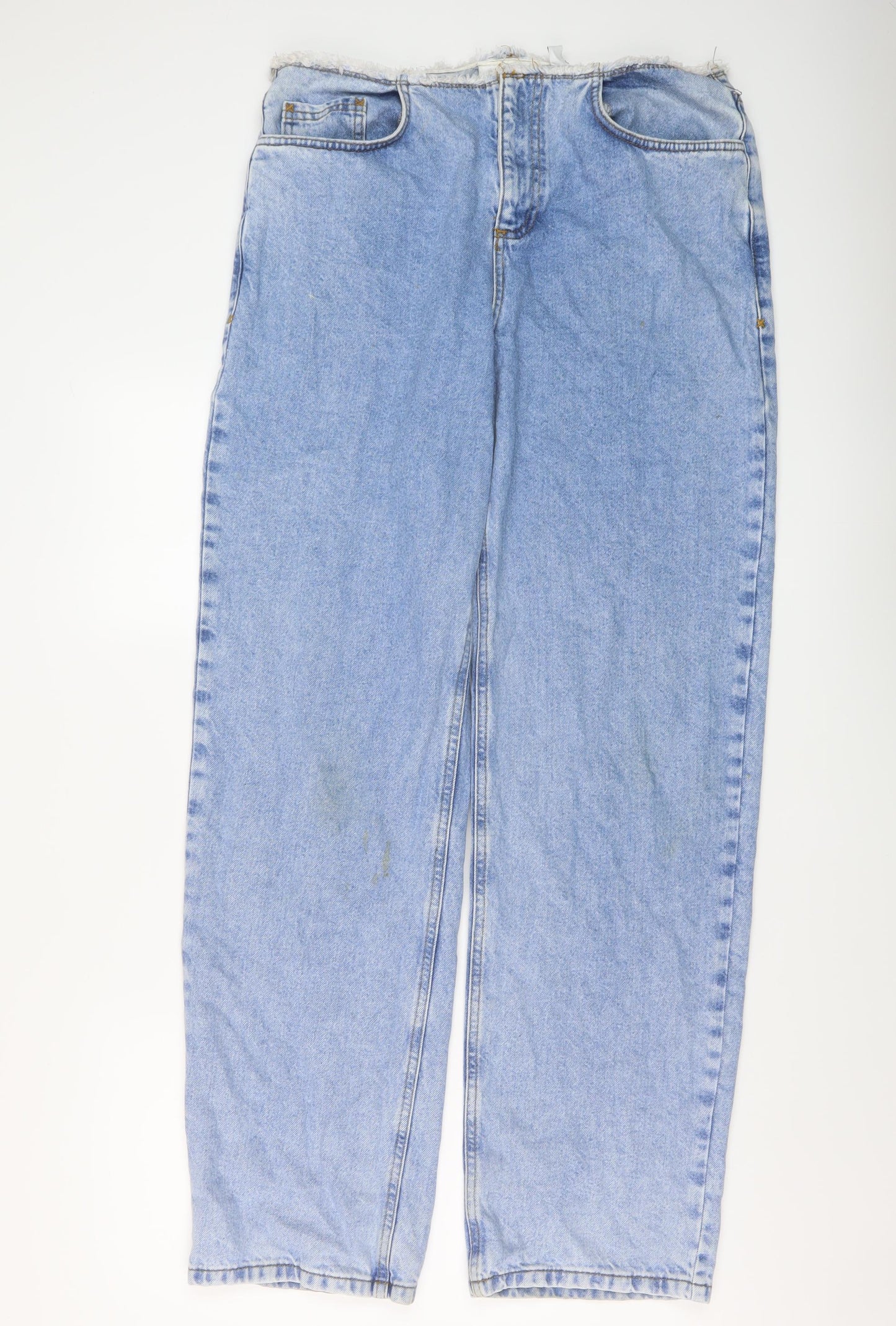 COLLUSION Womens Blue Cotton Mom Jeans Size 30 in L34 in Regular Zip