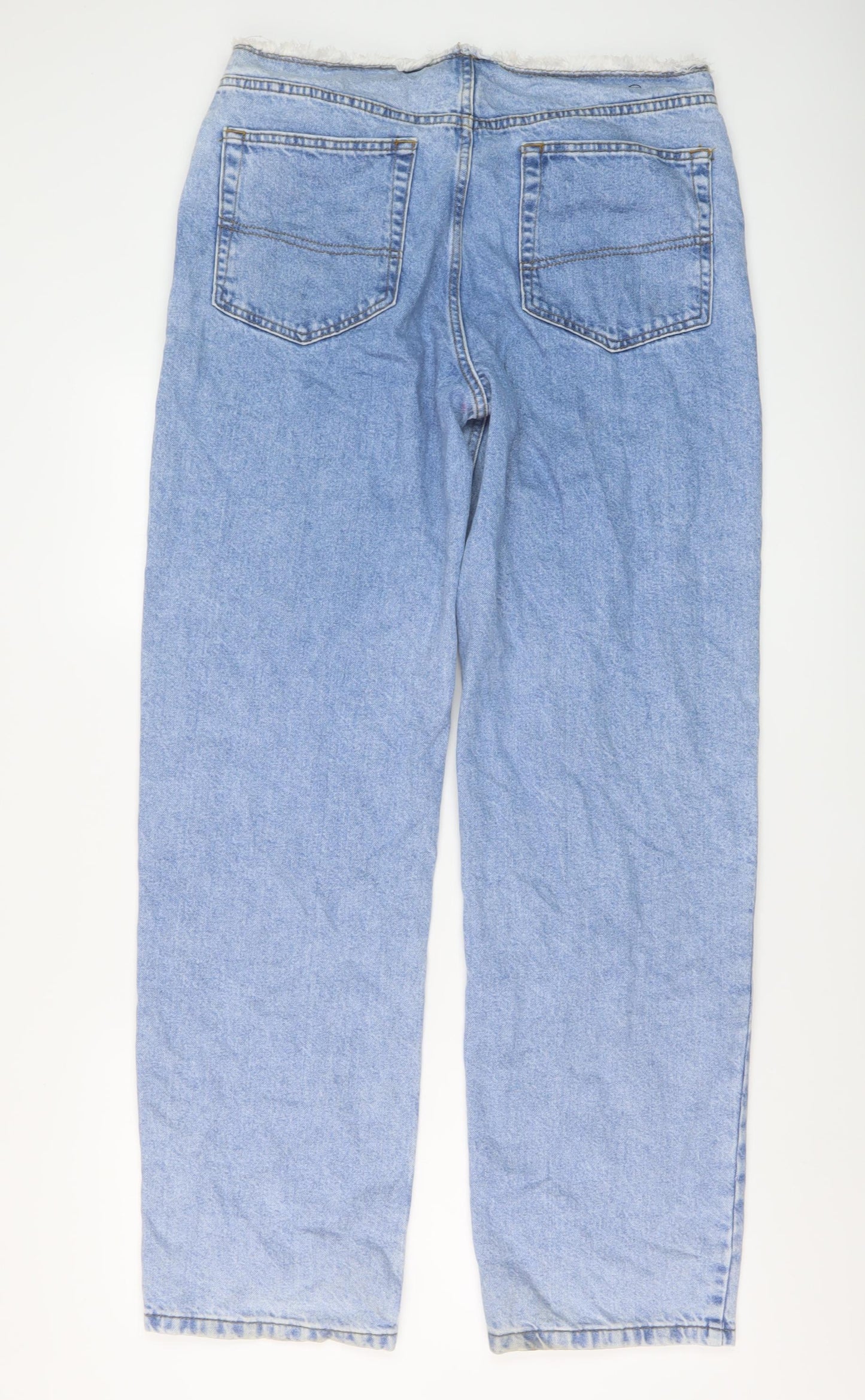 COLLUSION Womens Blue Cotton Mom Jeans Size 30 in L34 in Regular Zip