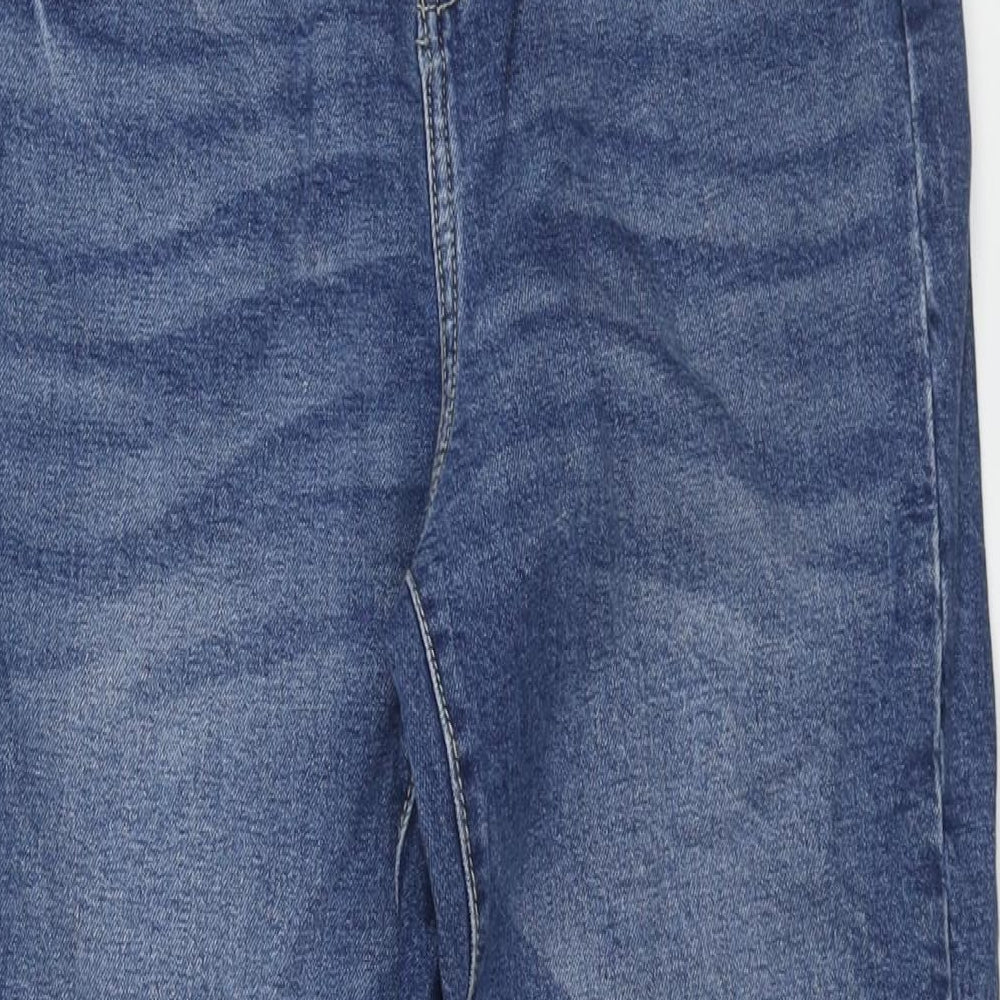 George Womens Blue Cotton Straight Jeans Size 12 L30 in Regular Zip