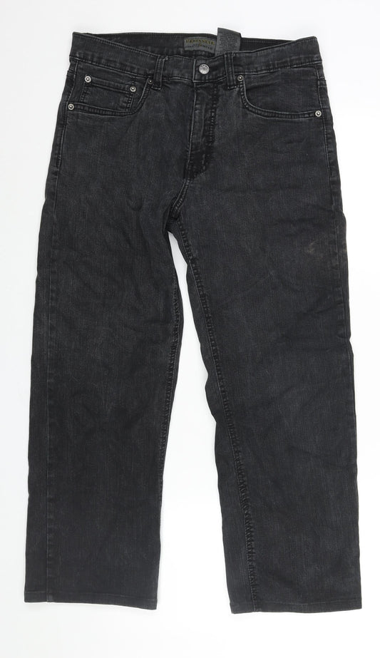 Urban Star Mens Black Cotton Straight Jeans Size 32 in L27 in Regular Zip