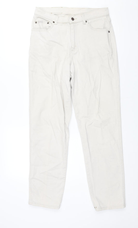 Lee Mens Ivory Cotton Straight Jeans Size 30 in L30 in Regular Zip