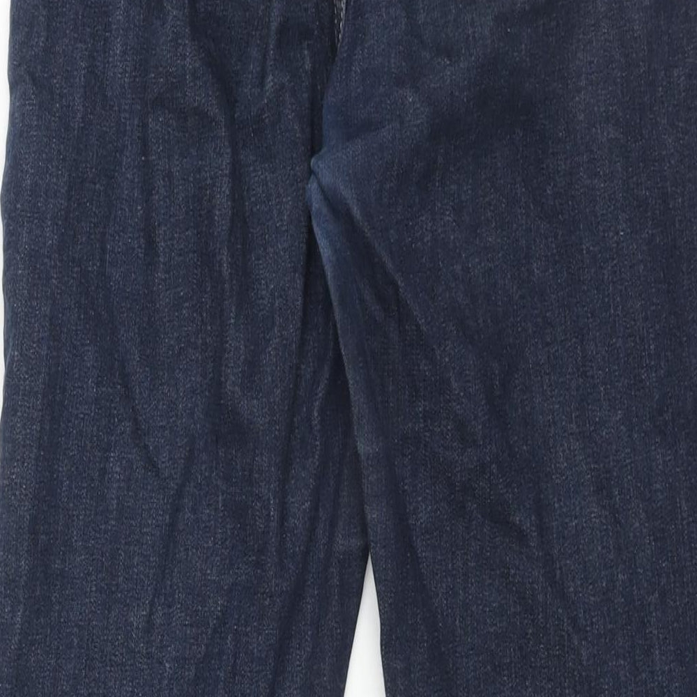 New Look Womens Blue Cotton Skinny Jeans Size 14 L27 in Regular Zip