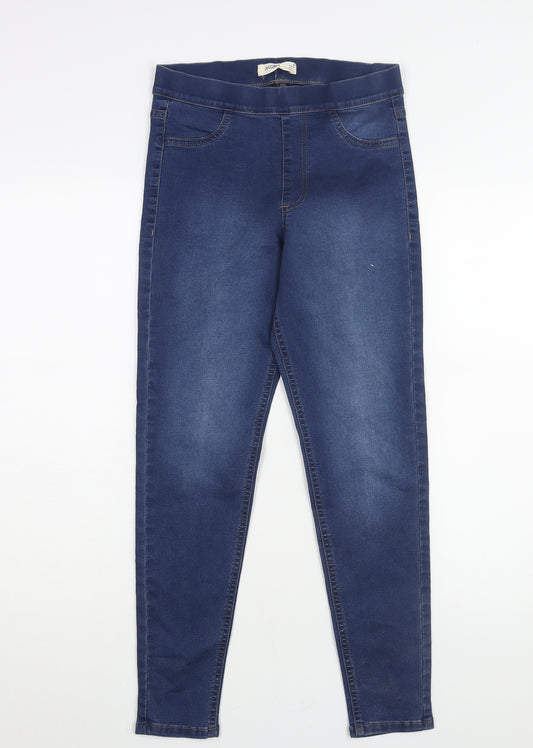 Marks and Spencer Womens Blue Cotton Jegging Jeans Size 8 L26 in Regular