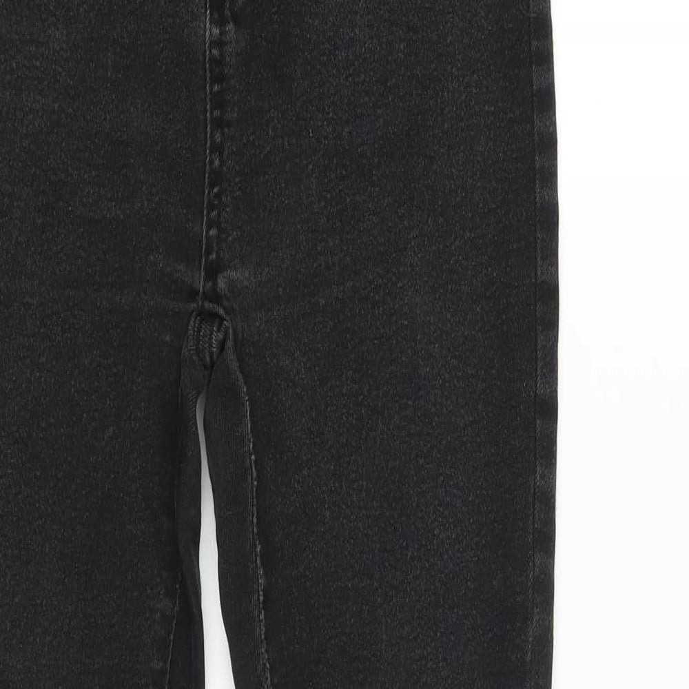 Boohoo Womens Black Cotton Skinny Jeans Size 8 L28 in Regular Zip