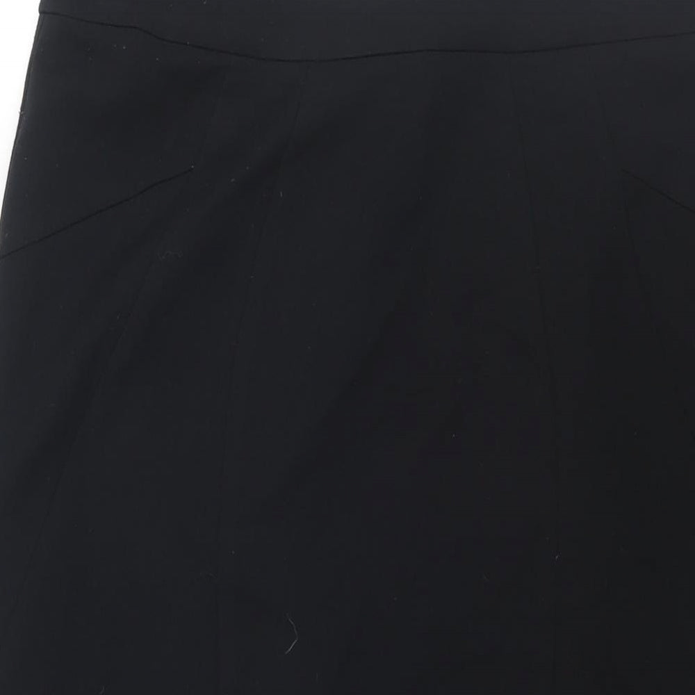 Marks and Spencer Womens Black Polyester Straight & Pencil Skirt Size 12 Zip