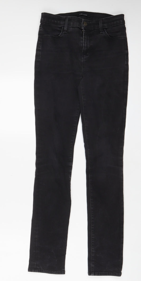 J. brand Womens Black Cotton Skinny Jeans Size 26 in L30 in Regular Zip