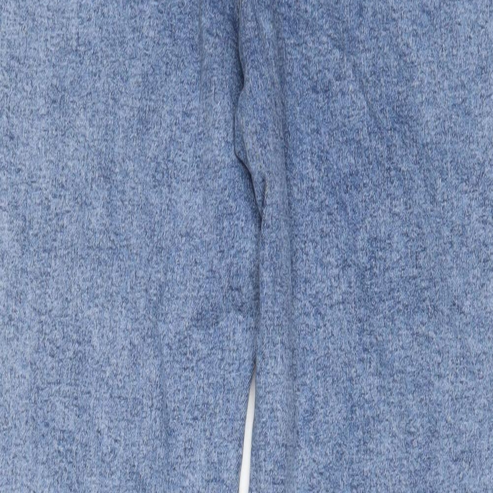 TU Womens Blue Cotton Straight Jeans Size 14 L30 in Regular Zip