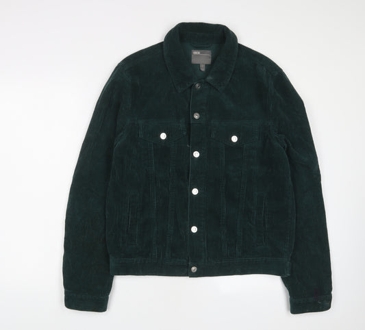 ASOS Mens Green Jacket Size M Button - Pockets