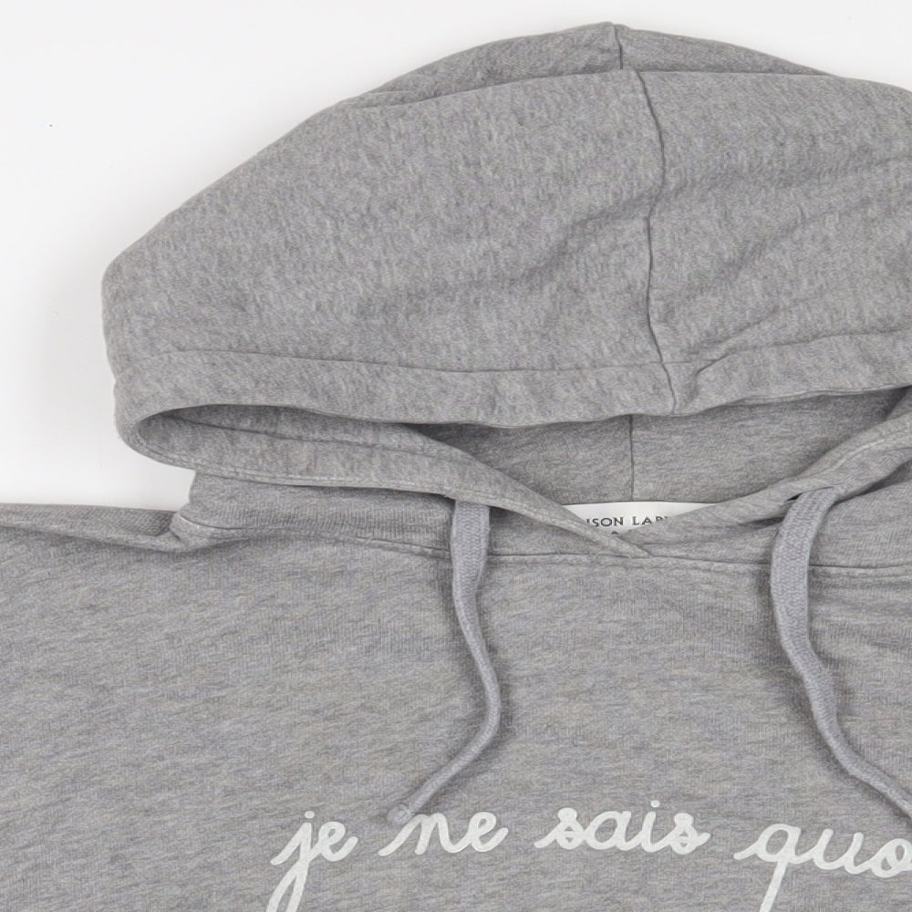 Maison Labiche Womens Grey Cotton Pullover Hoodie Size S Pullover - Cropped