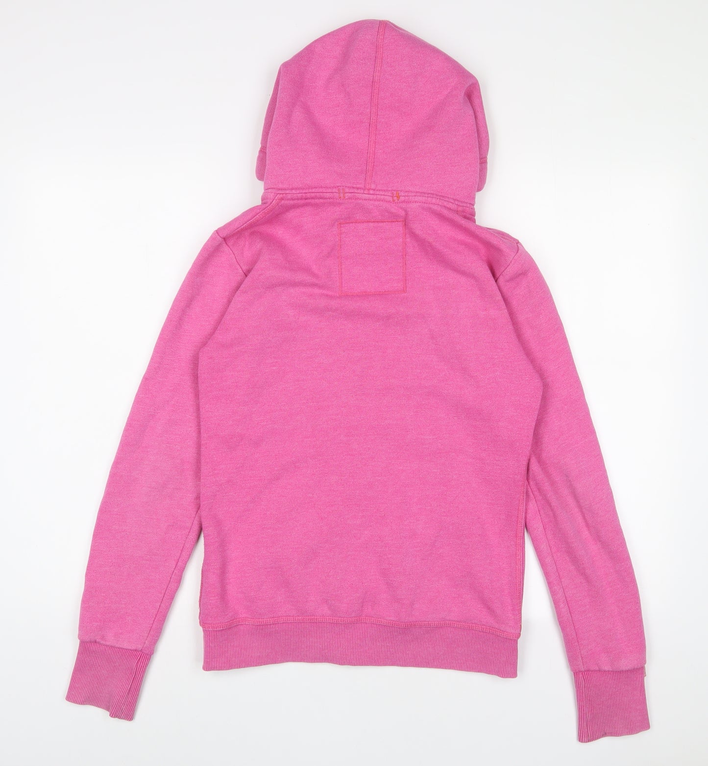 Superdry Womens Pink Cotton Full Zip Hoodie Size S Zip