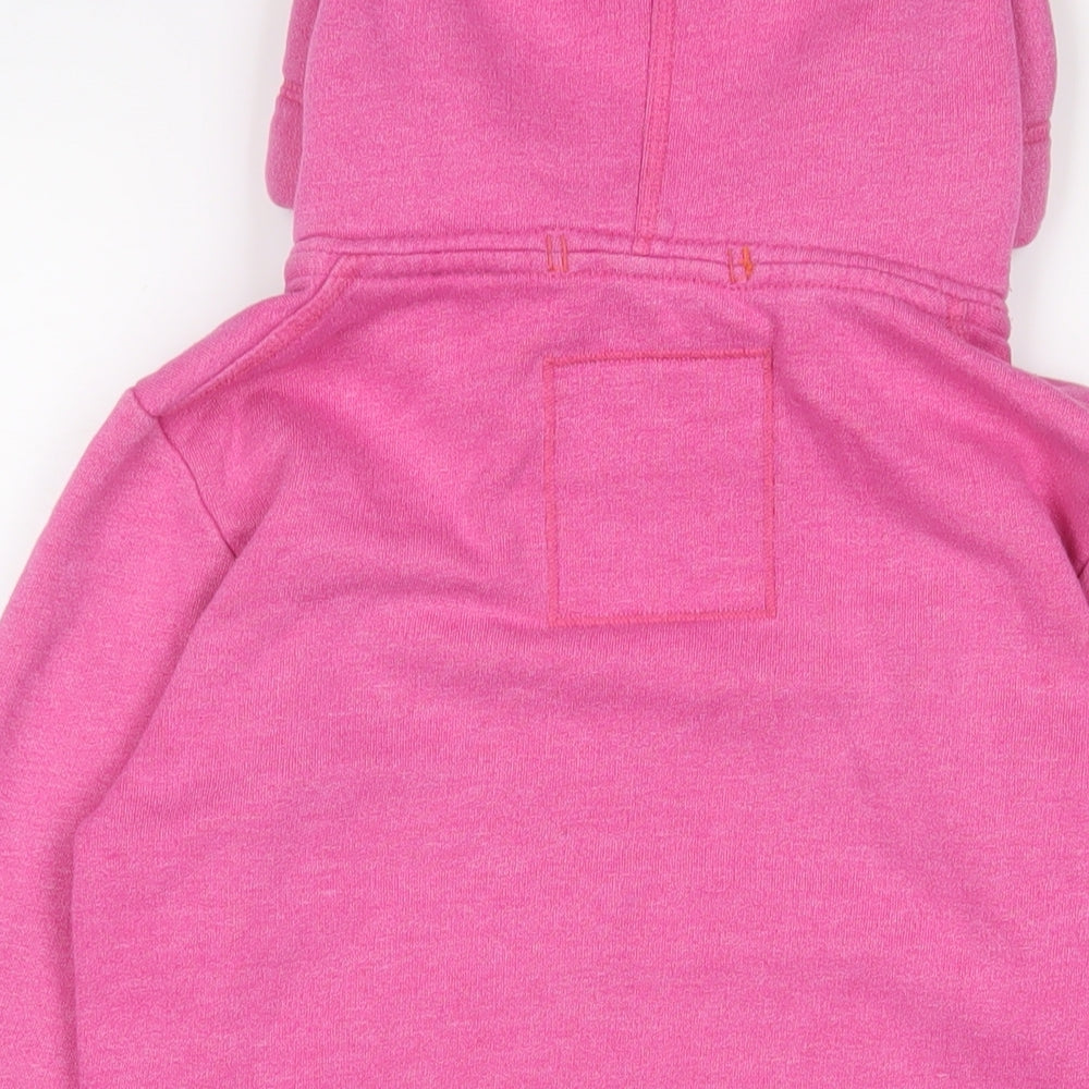 Superdry Womens Pink Cotton Full Zip Hoodie Size S Zip