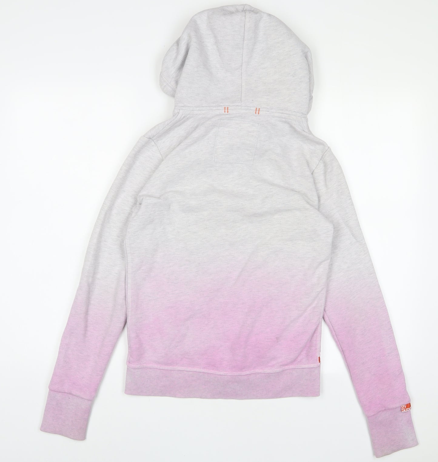 Superdry Womens Pink Cotton Full Zip Hoodie Size S Zip