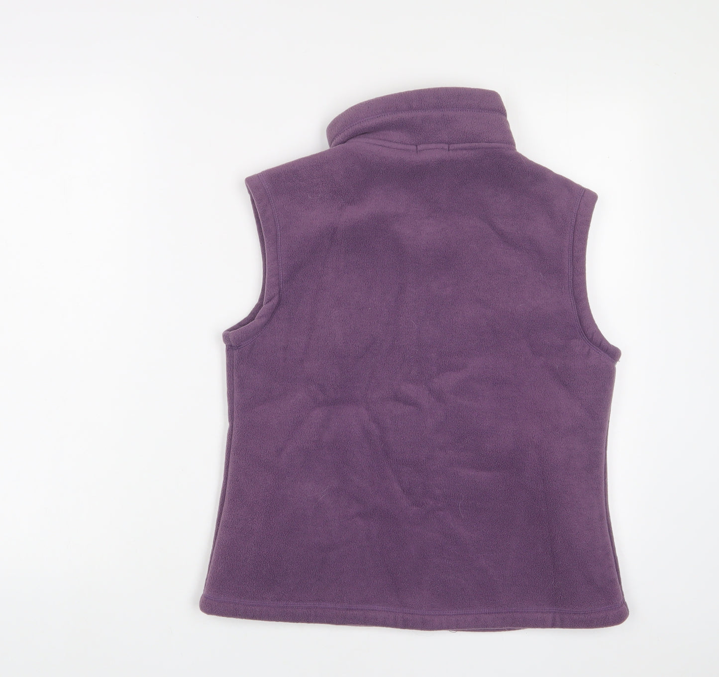 //text Womens Purple Gilet Jacket Size M Zip - Pockets