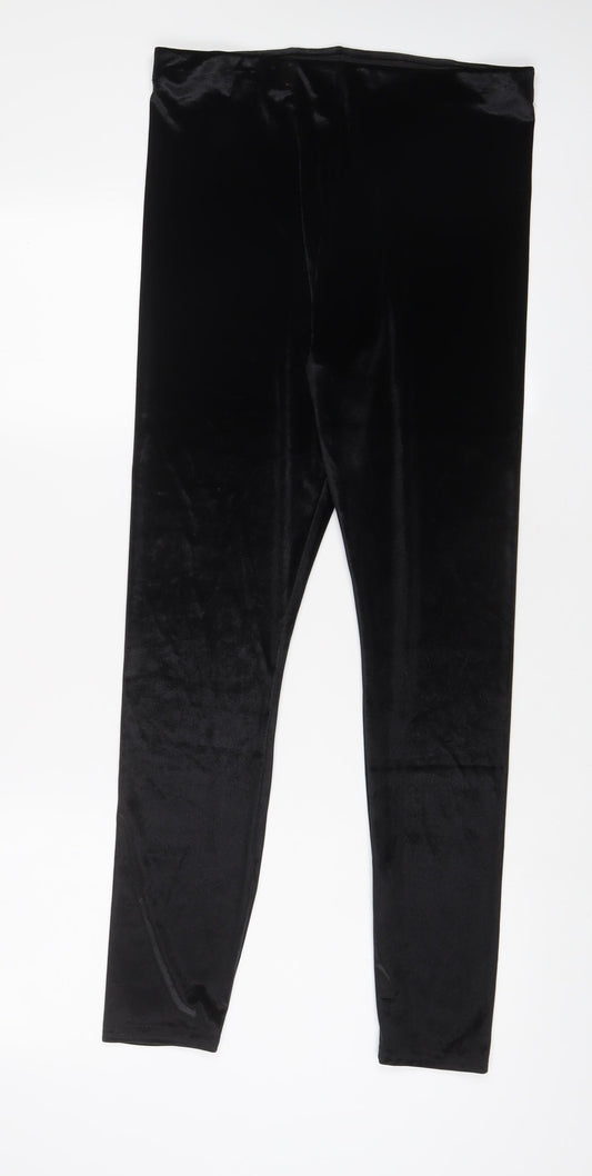 New Look Womens Black Polyester Capri Trousers Size 14 L28 in Regular