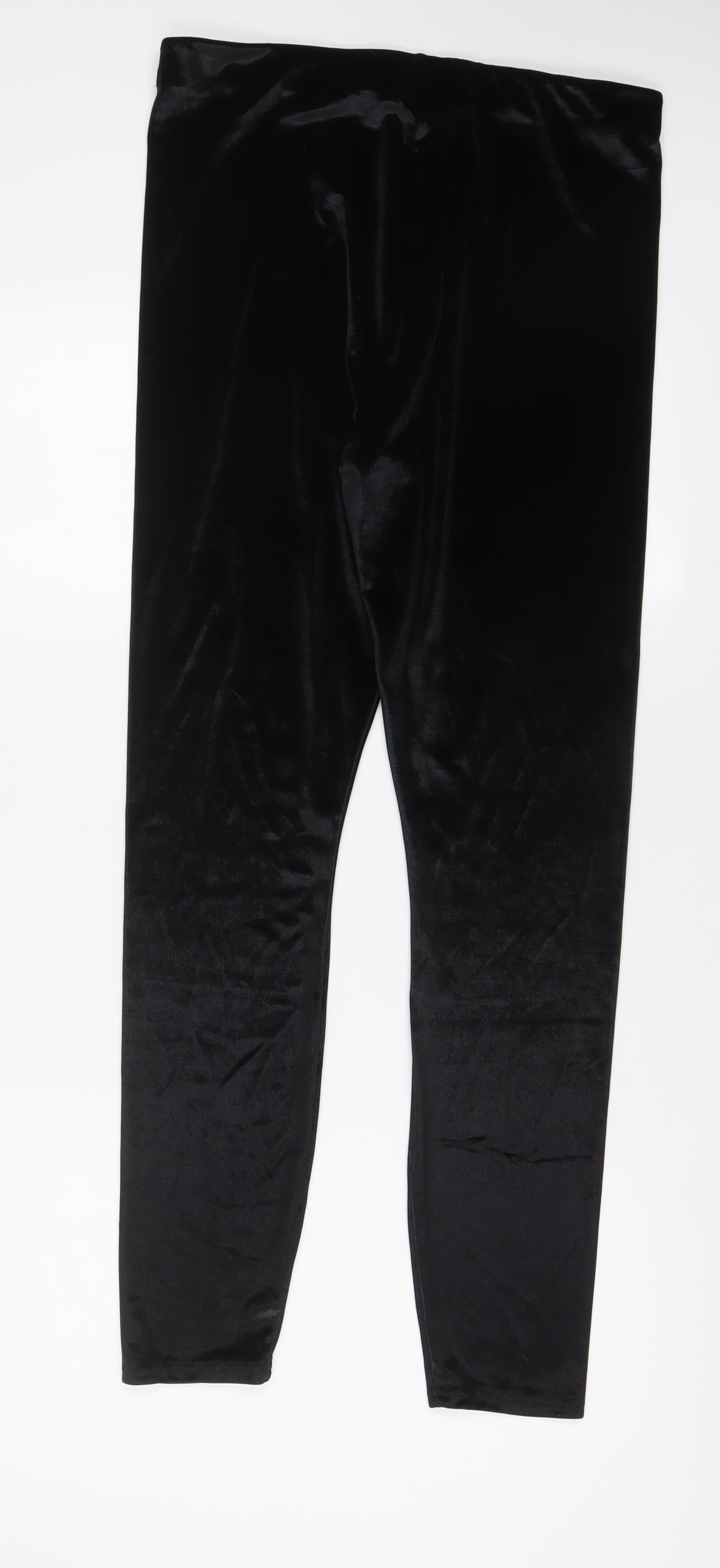 New Look Womens Black Polyester Capri Trousers Size 14 L28 in Regular