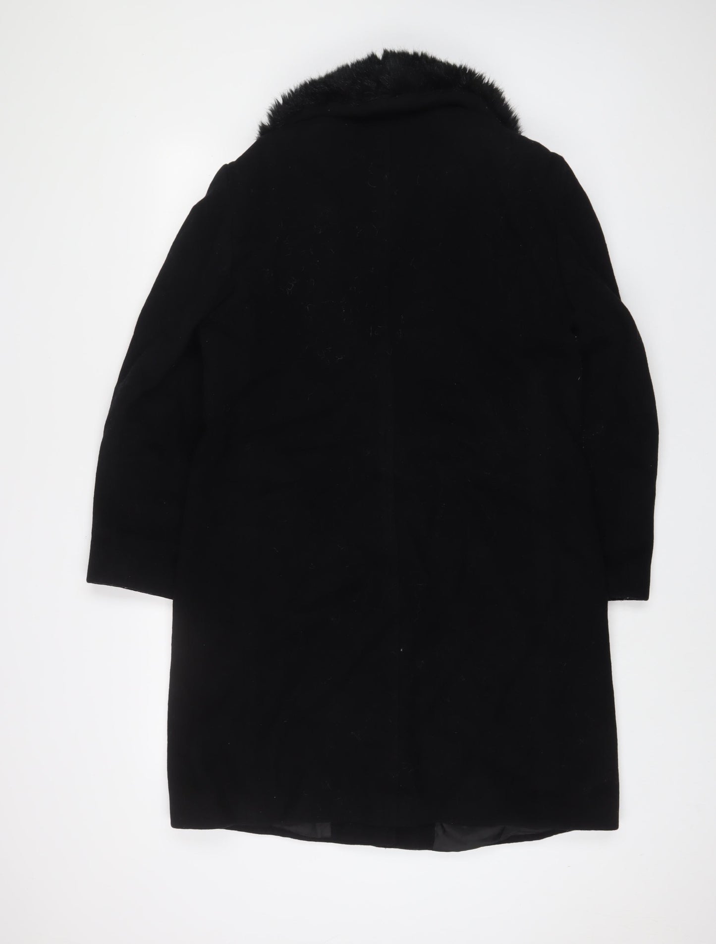 Windsmoor Womens Black Overcoat Coat Size 14 Button