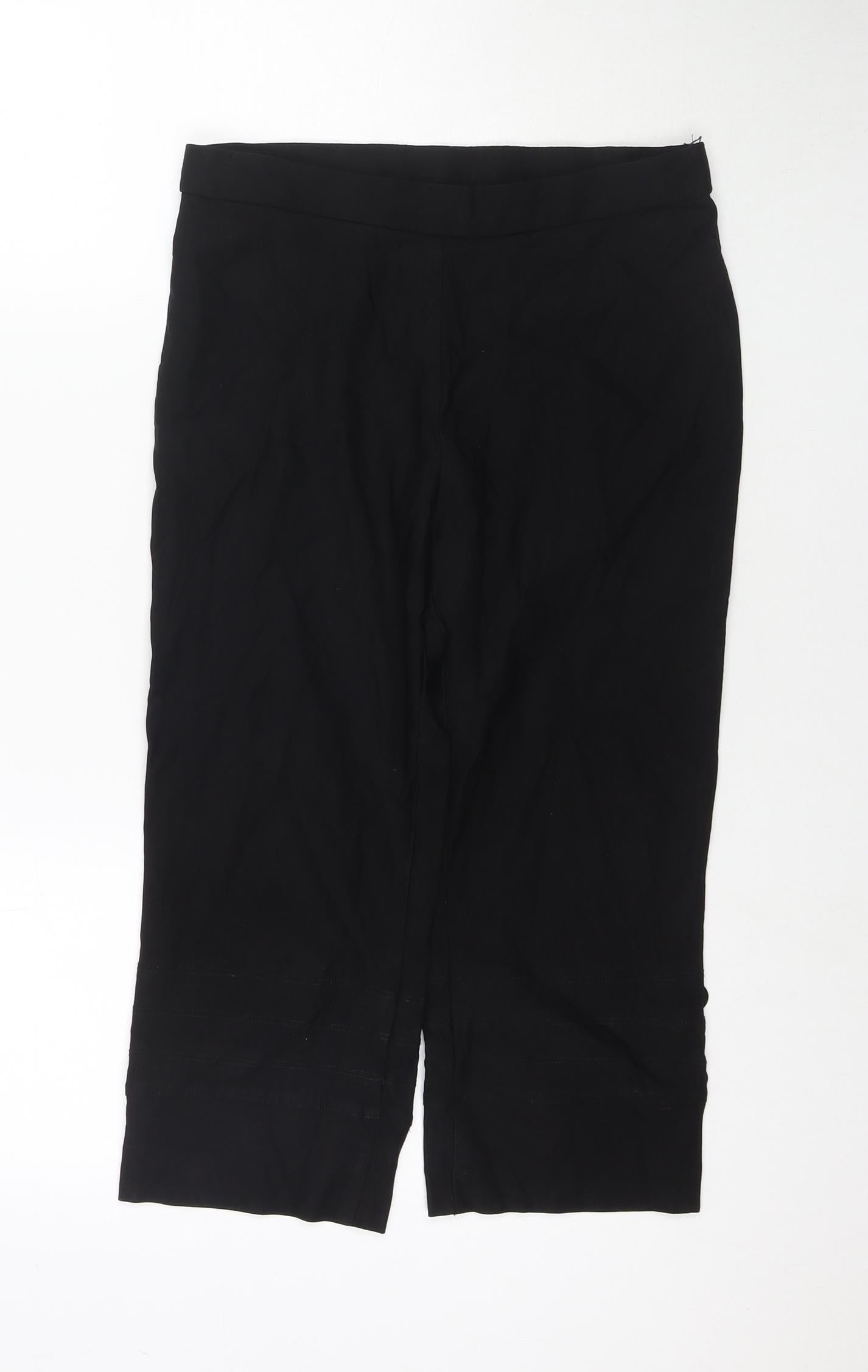 Lilia Womens Black Cotton Bermuda Shorts Size M L17 in Regular Pull On