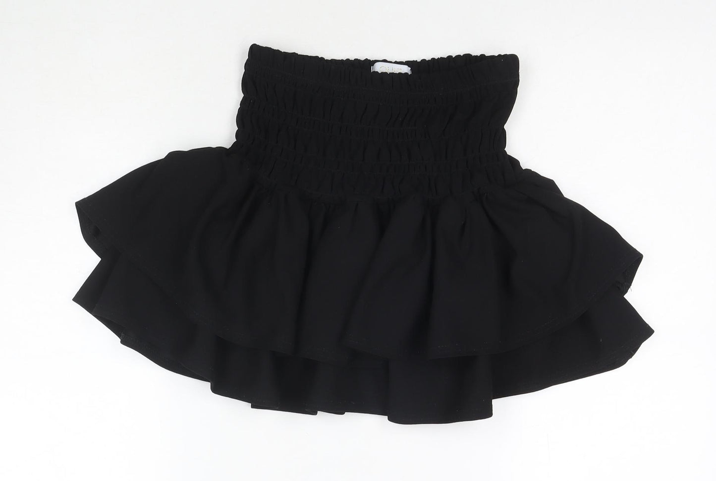 Quiz Womens Black Polyester Pleated Skirt Size 12