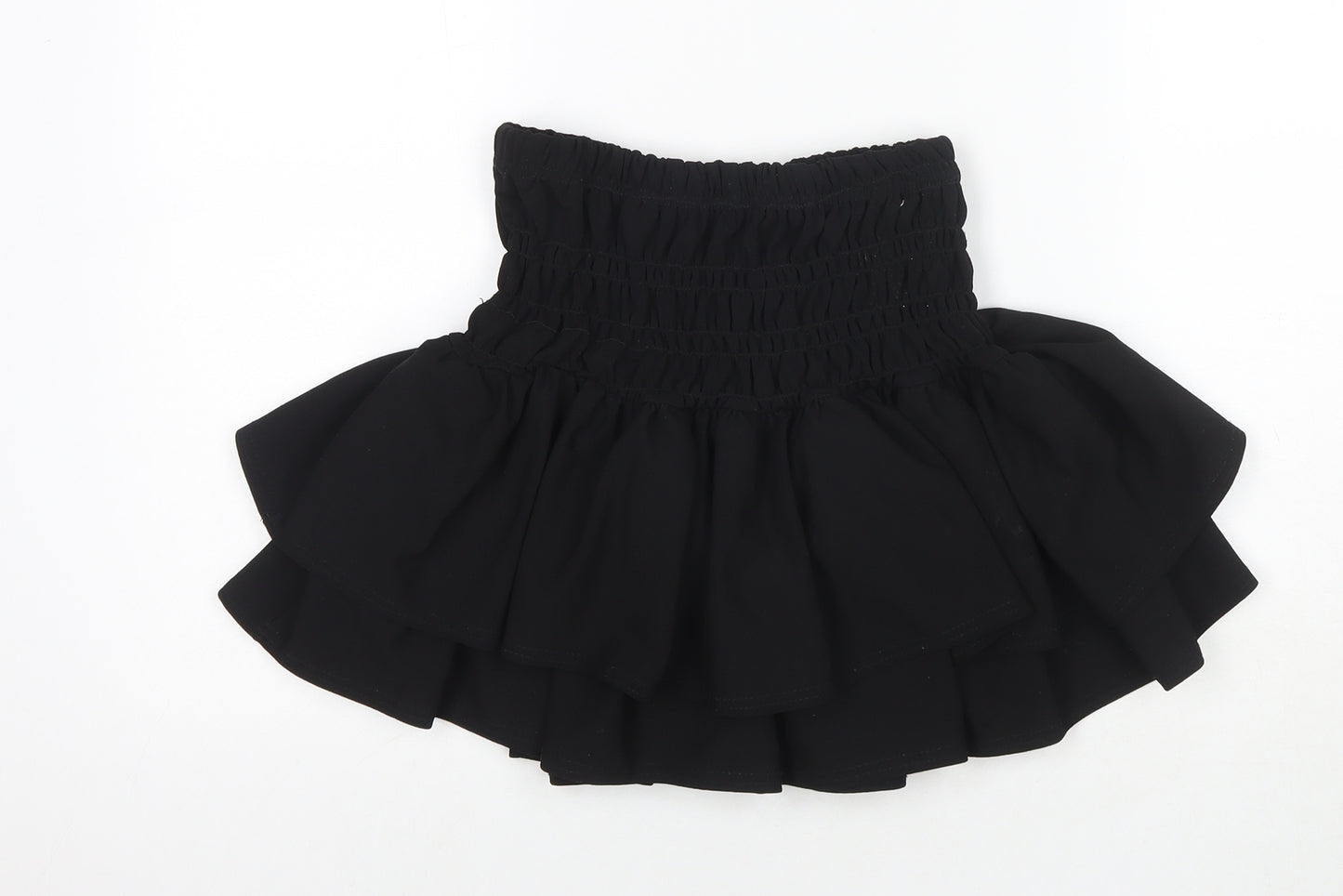 Quiz Womens Black Polyester Pleated Skirt Size 12