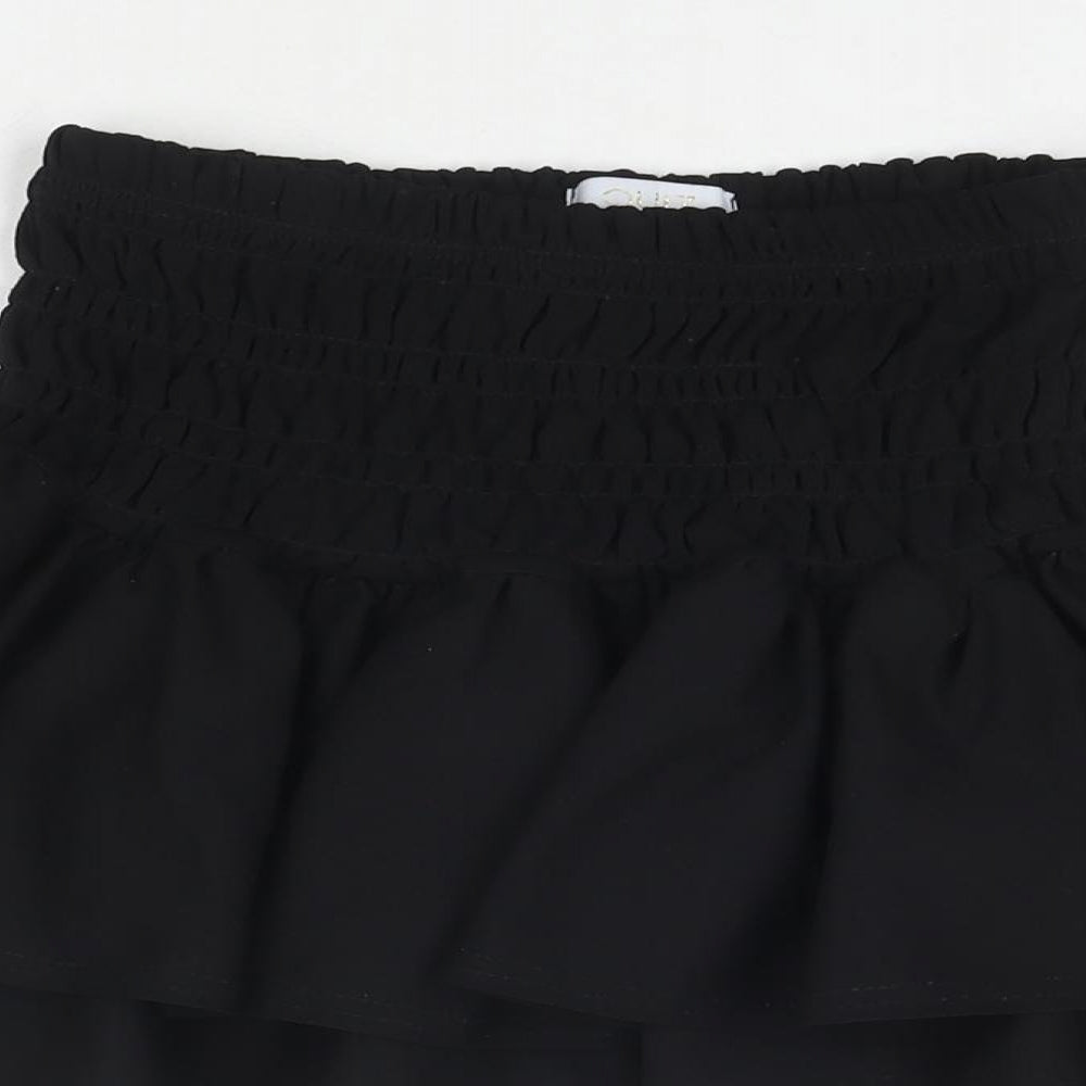 Quiz Womens Black Polyester Pleated Skirt Size 12