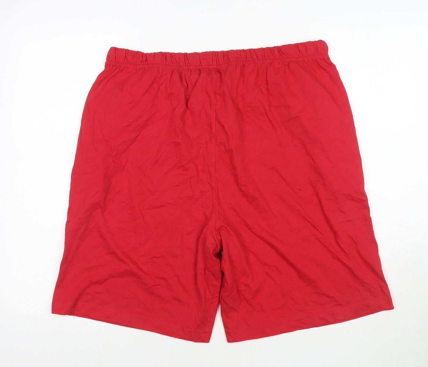 American Sweetheart Womens Red Cotton Utility Shorts Size L L8 in Regular Drawstring