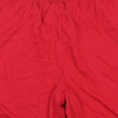 American Sweetheart Womens Red Cotton Utility Shorts Size L L8 in Regular Drawstring