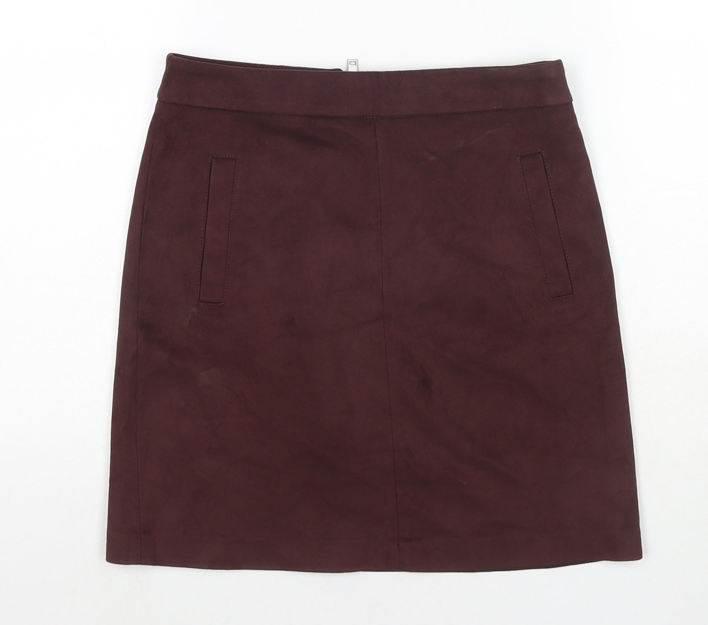 Dorothy Perkins Womens Brown Viscose A-Line Skirt Size 6 Zip