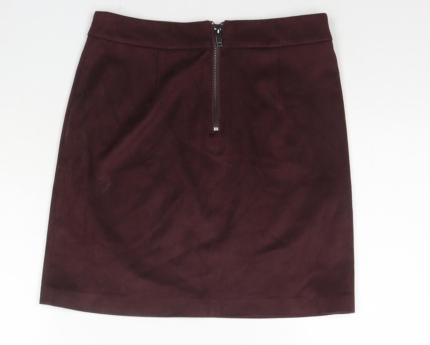 Dorothy Perkins Womens Brown Viscose A-Line Skirt Size 6 Zip