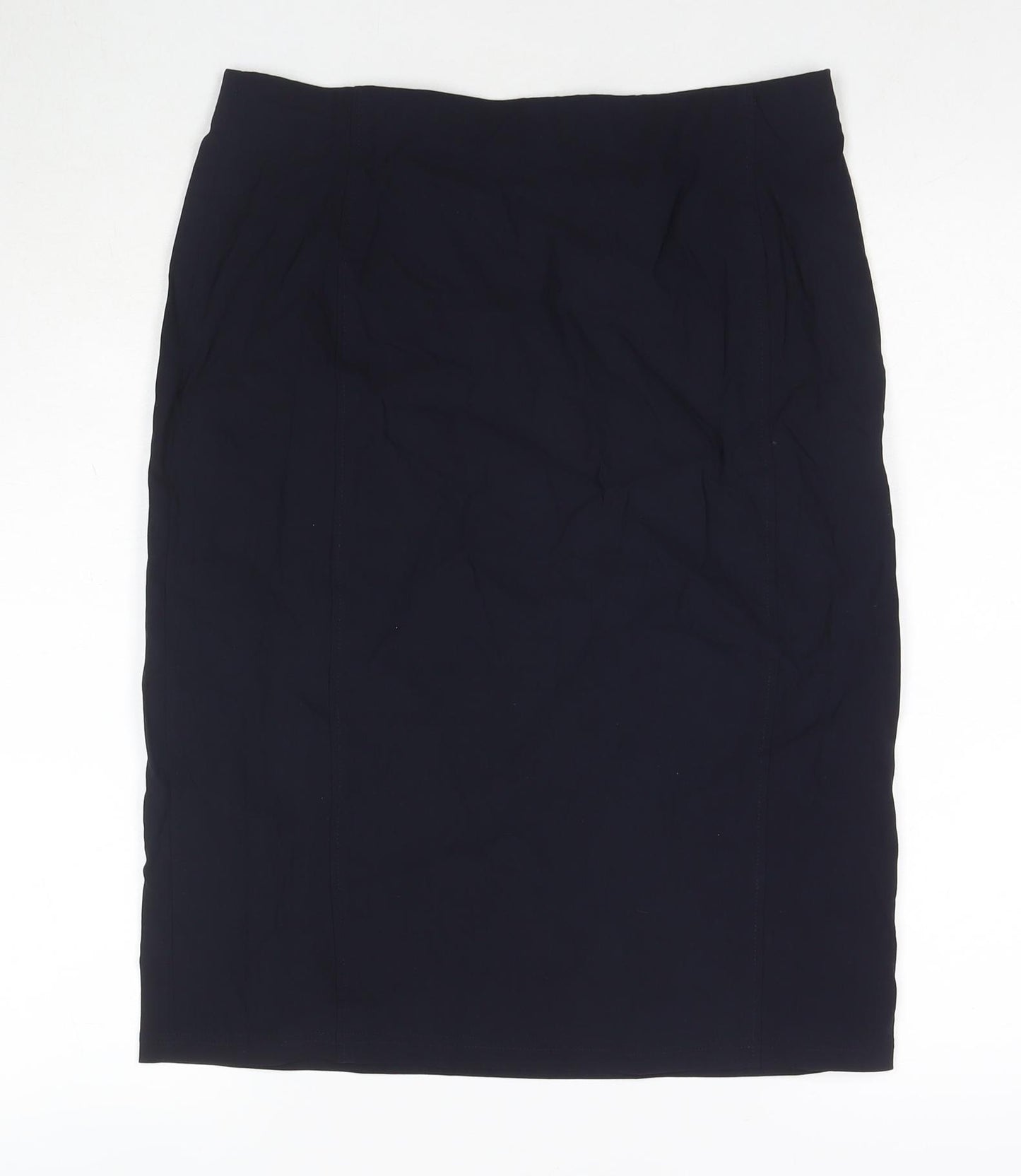 Robell Womens Black Polyester Straight & Pencil Skirt Size 12