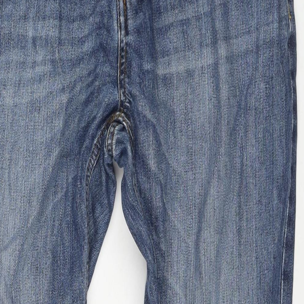 TU Mens Blue Cotton Straight Jeans Size 36 in L30 in Regular Zip