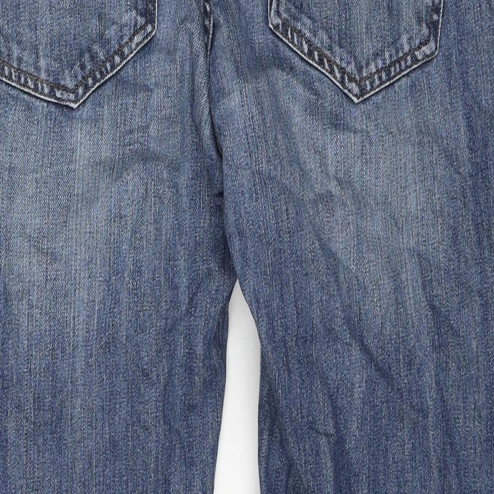 TU Mens Blue Cotton Straight Jeans Size 36 in L30 in Regular Zip