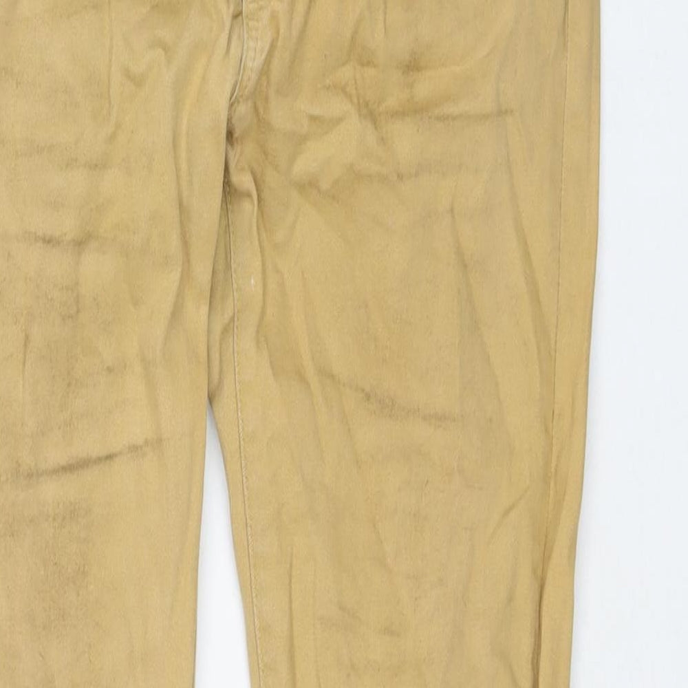 Uniqlo Mens Beige Cotton Skinny Jeans Size 30 in L34 in Regular Zip