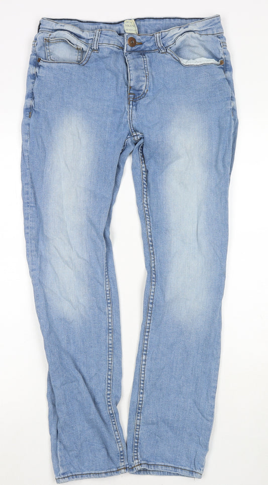 Denim & Co. Mens Blue Cotton Skinny Jeans Size 32 in L30 in Regular Zip