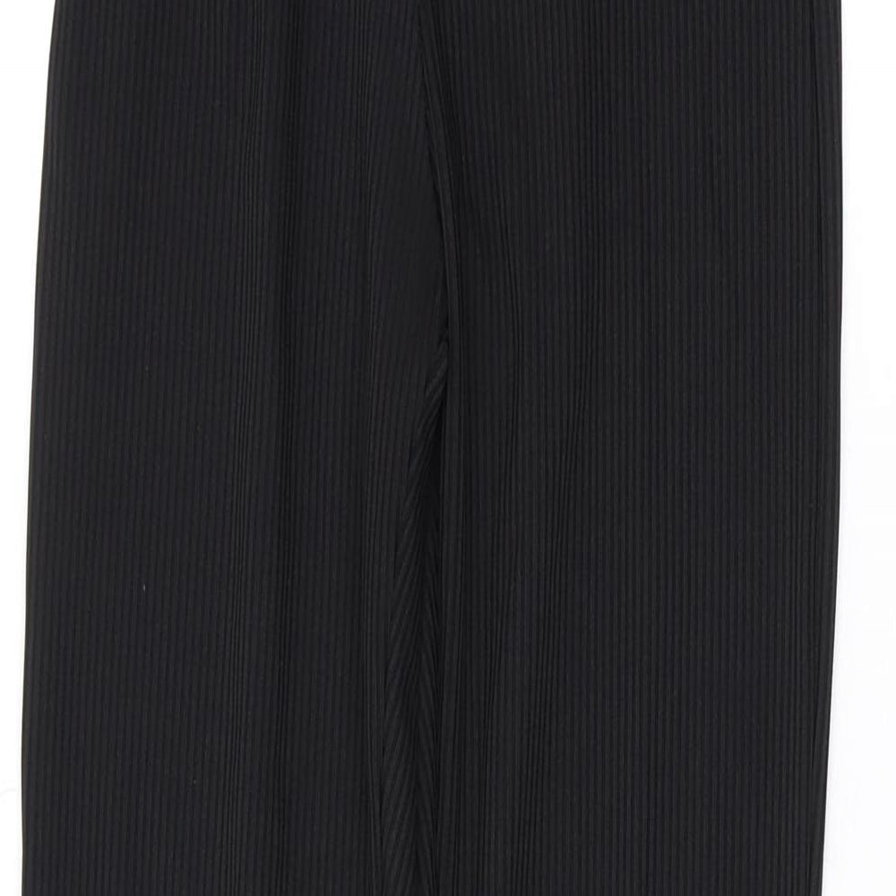 Topshop Womens Black Polyester Trousers Size 6 L28 in Regular