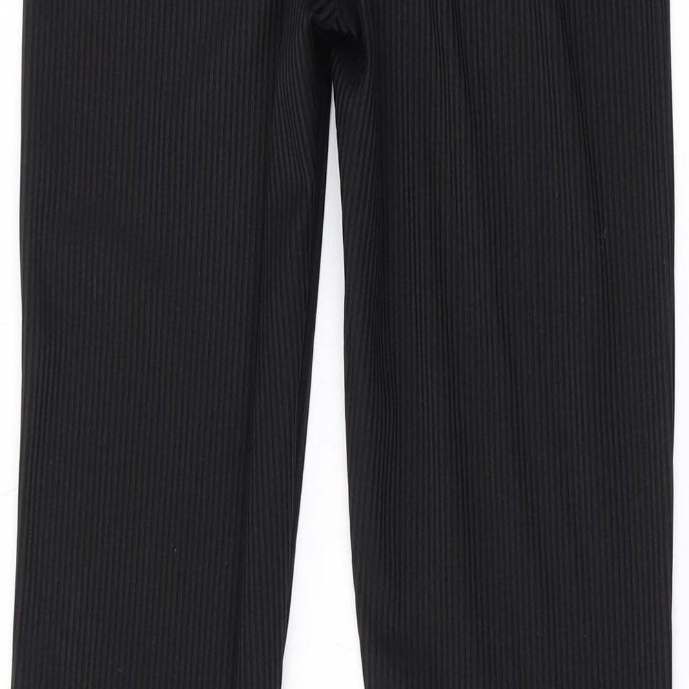 Topshop Womens Black Polyester Trousers Size 6 L28 in Regular