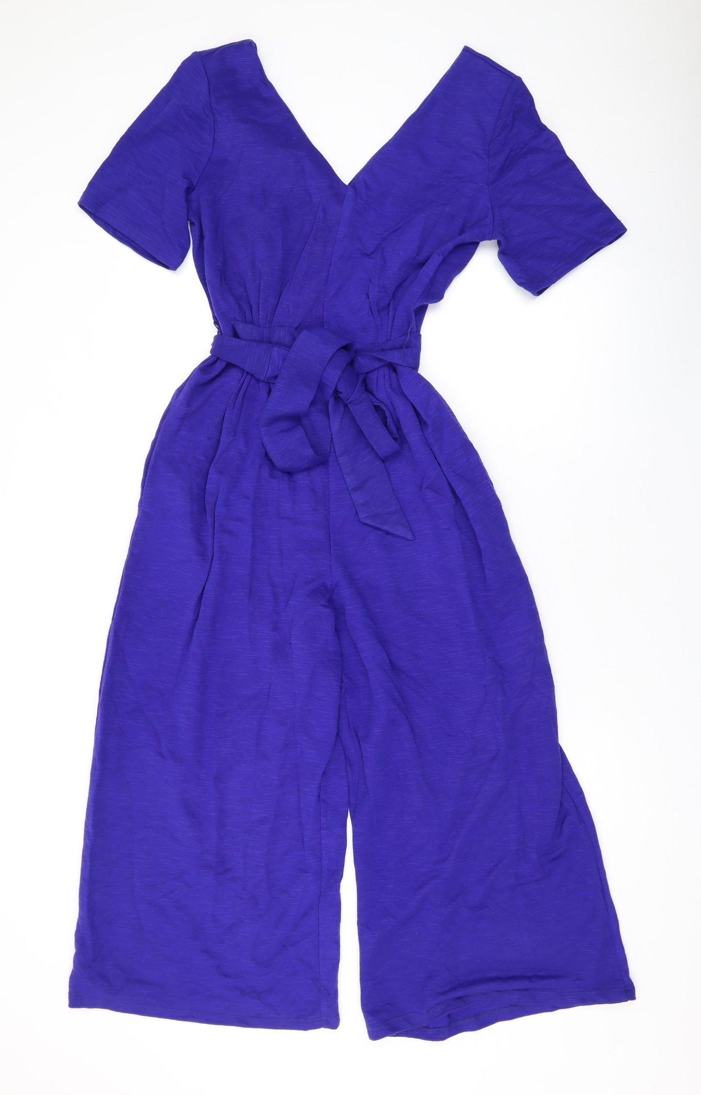 Phase Eight Womens Blue Cotton Jumpsuit One-Piece Size 12 L21 in Zip