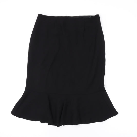 Hobbs Womens Black Wool Mini Skirt Size 10 Zip