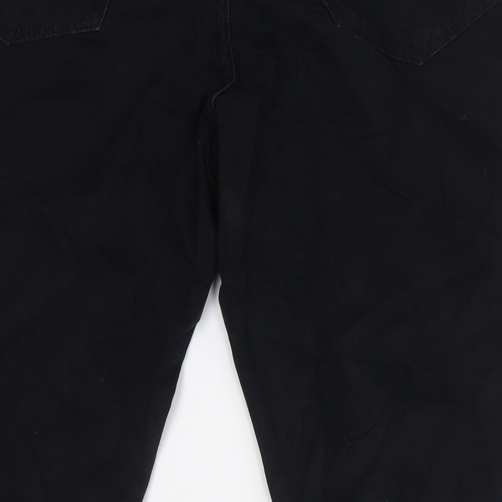 Wrangler Mens Black Cotton Straight Jeans Size 36 in L30 in Regular Zip