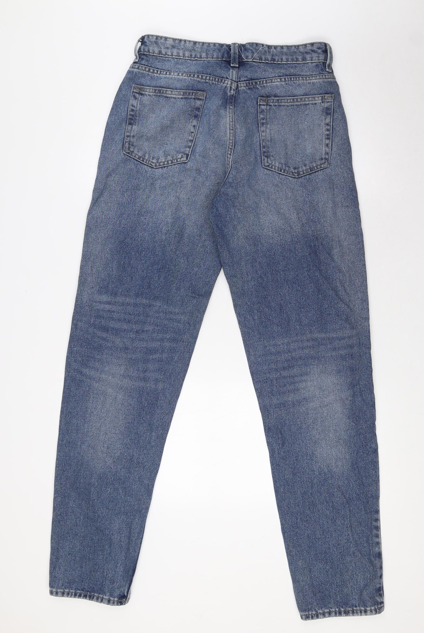 New Look Mens Blue Cotton Straight Jeans Size 30 in L33 in Regular Zip