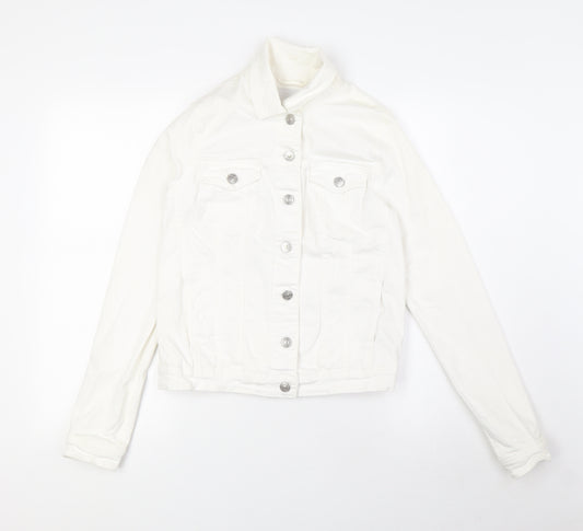 NEXT Womens White Jacket Size 10 Button