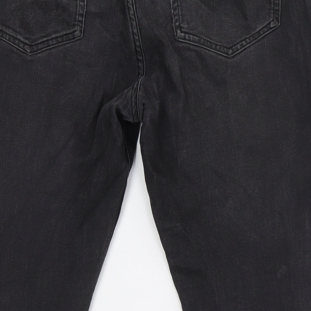 &Denim Mens Black Cotton Straight Jeans Size 36 in L29 in Regular Zip