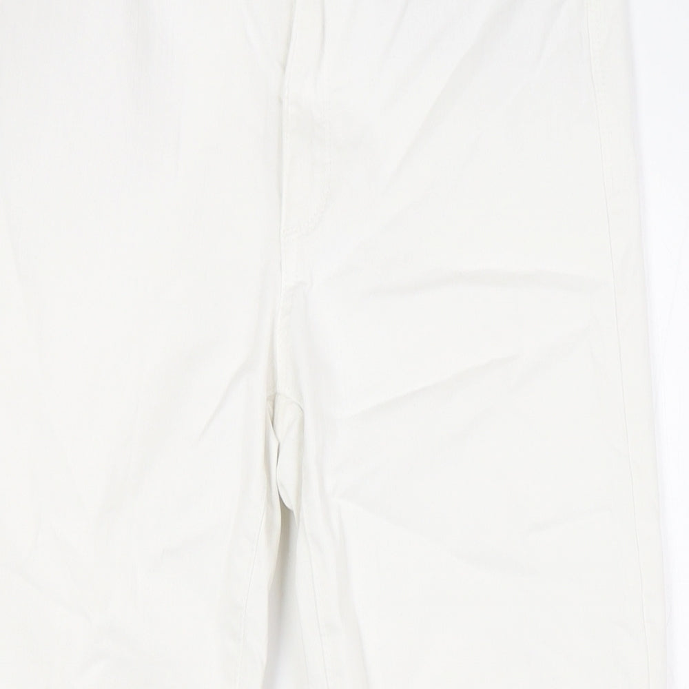 Gap Womens White Cotton Skinny Jeans Size 30 in L25 in Regular Zip - Raw Hem