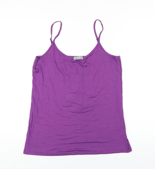 Per Una Womens Purple Viscose Camisole T-Shirt Size 16 Round Neck