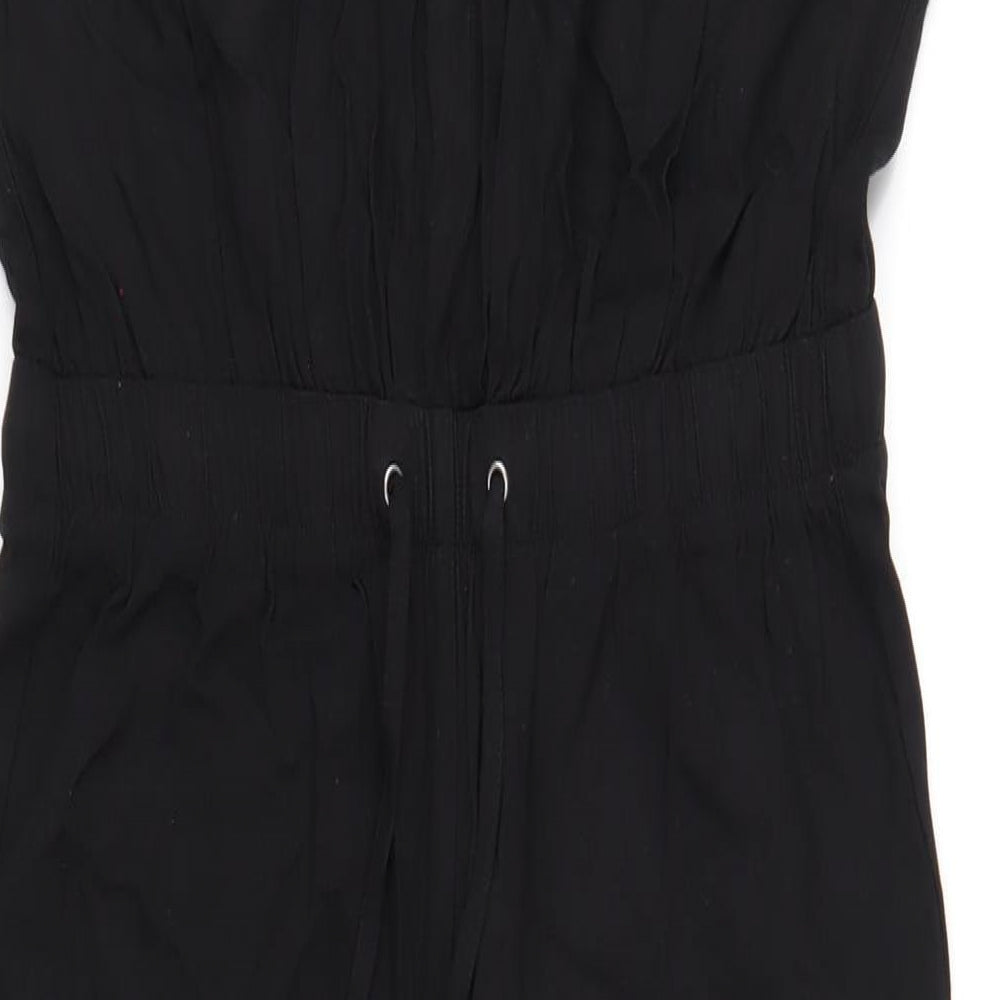 NEXT Womens Black Viscose Jumpsuit One-Piece Size 8 L28 in Zip