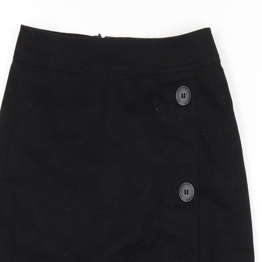 Principles Womens Black Polyester Straight & Pencil Skirt Size 6 Zip