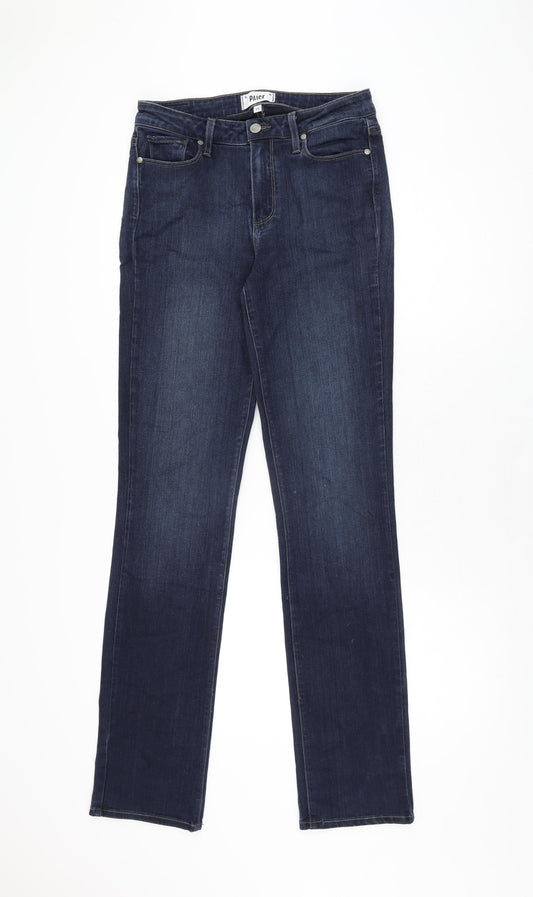 Paige Womens Blue Cotton Straight Jeans Size 29 in L34 in Regular Zip