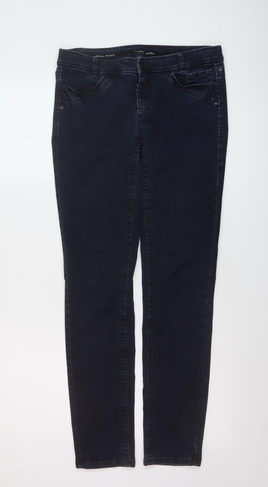 Marccain Mens Blue Cotton Skinny Jeans Size 30 in L30 in Regular Button