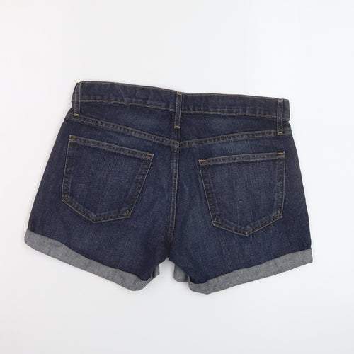 Gap Womens Blue Cotton Hot Pants Shorts Size 26 in L5 in Regular Button